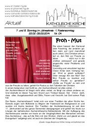 Pfarrbrief Aktuell - St. Johannes