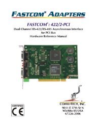 Fastcom: 422/2-PCI - Commtech-fastcom.com