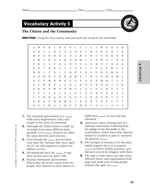 Unit 1 Resources: Foundations of American Citizenship - Deerlake ...