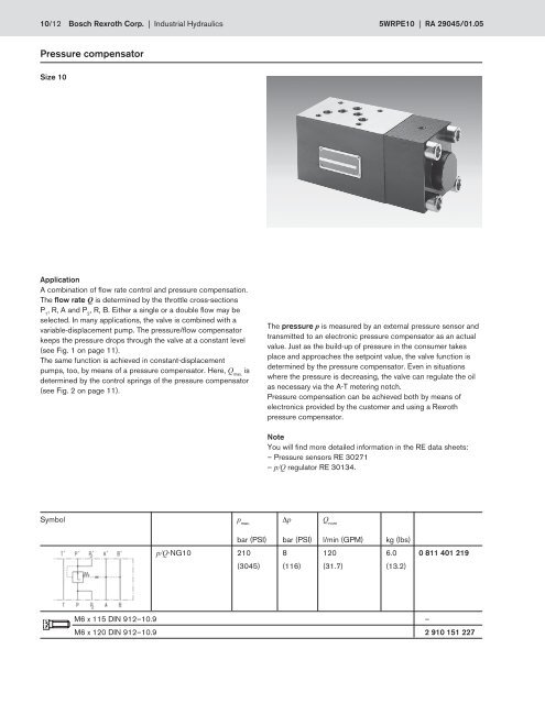 Servo solenoid valves with on-board electronics ... - Bosch Rexroth