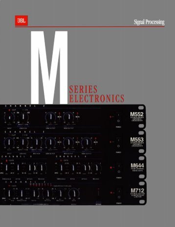 M Series Electronics Specifications - JBL Professional