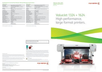 ValueJet 1324 + 1624 High performance, large format ... - Fuji Xerox