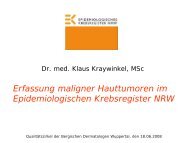 Klaus Kraywinkel, Erfassung maligner Hauttumoren im ...