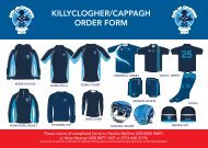 KILLYCLOGHER/CAPPAGH ORDER FORM - Killyclogher GAA