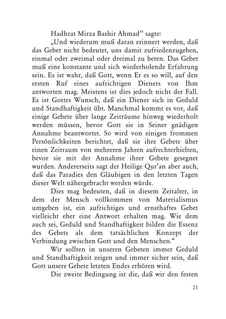 Das islamische Gebetbuch - Ahmadiyya Muslim Jamaat Schweiz