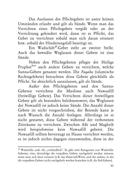 Das islamische Gebetbuch - Ahmadiyya Muslim Jamaat Schweiz