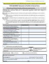 CFPC MAINPROÂ® Declaration of Conflict of Interest Form