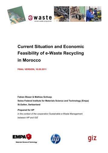 Current Situation and Economic Feasibility of e-Waste Recycling in ...