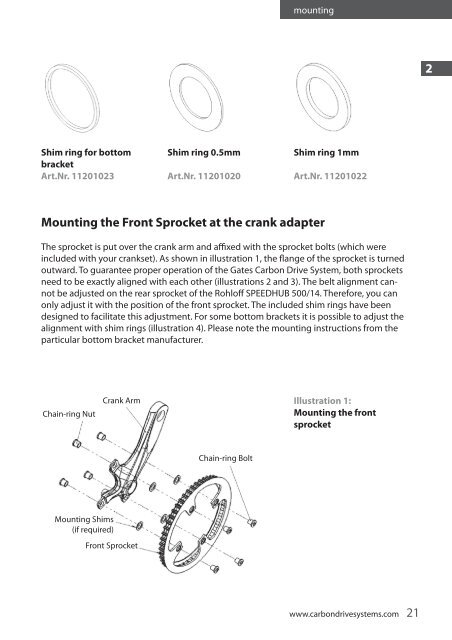 General Information Gates/Rohloff - Koga Signature