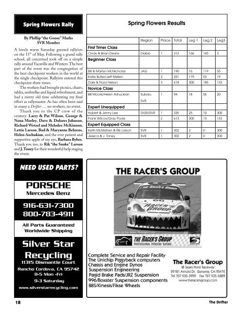 X - Sacramento Valley Region - Porsche Club of America