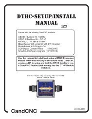 DTHC-SETUP/INSTALL MANUAL CandCNC