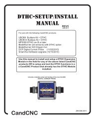 DTHC-SETUP/INSTALL MANUAL CandCNC