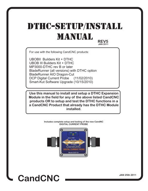 DTHC-SETUP/INSTALL MANUAL CandCNC