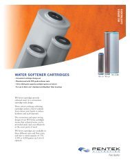 Pentek WS-10 Product Manual - Water Filters