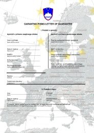 GARANTNO PISMO/LETTER OF GUARANTEE - Upravne enote