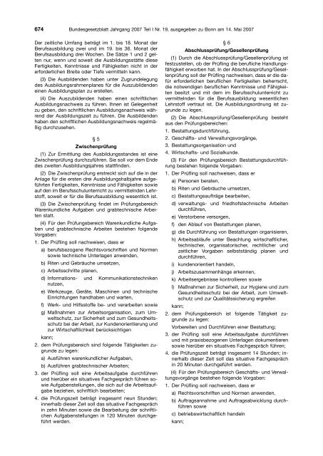 Ausbildungsverordnung/Ausbildungsrahmenplan (PDF)