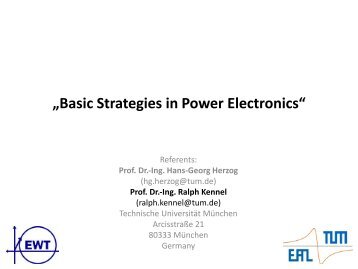 „Basic Strategies in Power Electronics“ - TUM