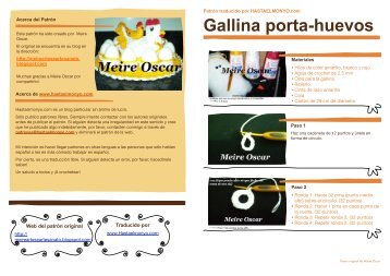 Gallina porta-huevos - Hasta El Monyo de patrones en inglÃ©s