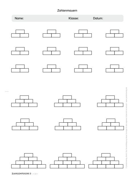 Name: Klasse: Datum: Rechentabellen