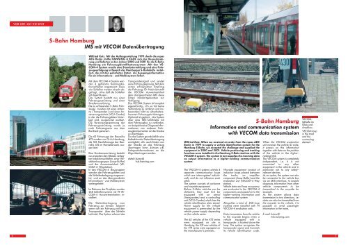 S-Bahn Hamburg âBest Improved Supplierâ Neuer ... - Hanning & Kahl