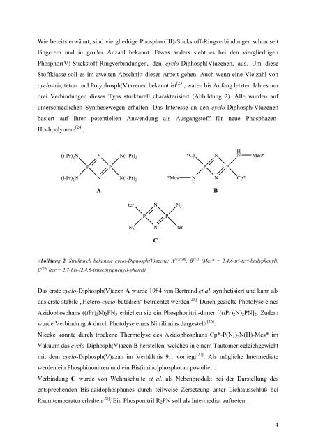 Darstellung und Charakterisierung hypersilylstabilisierter cyclo ...