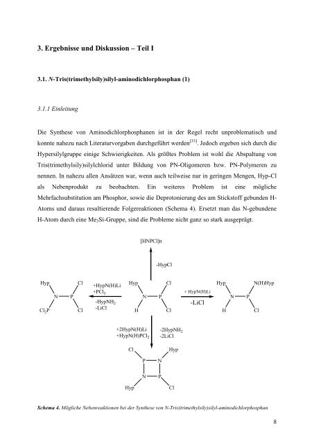 Darstellung und Charakterisierung hypersilylstabilisierter cyclo ...