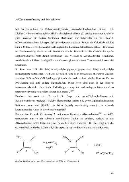 Darstellung und Charakterisierung hypersilylstabilisierter cyclo ...