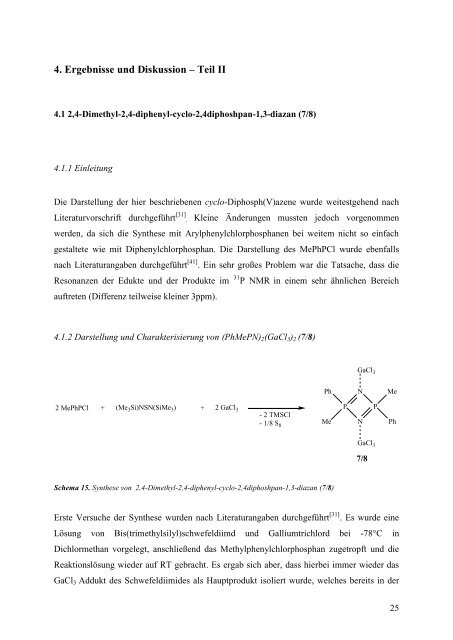 Darstellung und Charakterisierung hypersilylstabilisierter cyclo ...