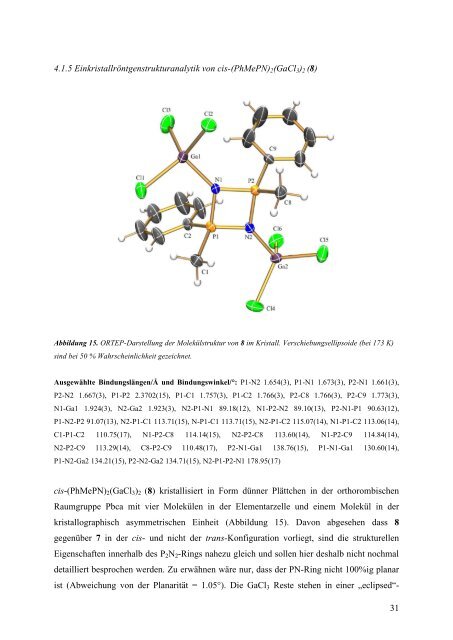 Darstellung und Charakterisierung hypersilylstabilisierter cyclo ...