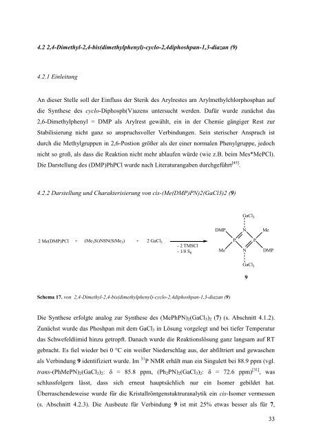 Darstellung und Charakterisierung hypersilylstabilisierter cyclo ...