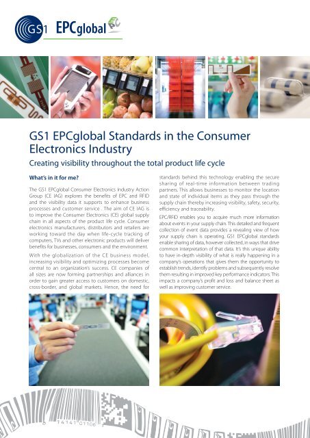 GS1 EPCglobal Standards in the Consumer Electronics Industry