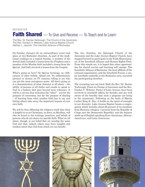 a publication of the episcopal diocese of rochester, ny