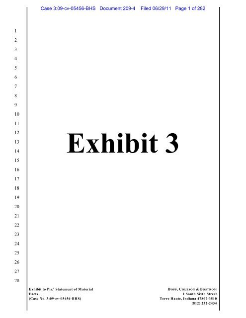 Exhibit 3 to Plaintiffs Motion for Summary Judgment