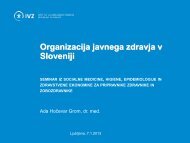 Organizacija javnega zdravja v Sloveniji - IVZ RS