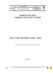 PLAN DE GESTION 2010 - 2012 - Hospital Suba