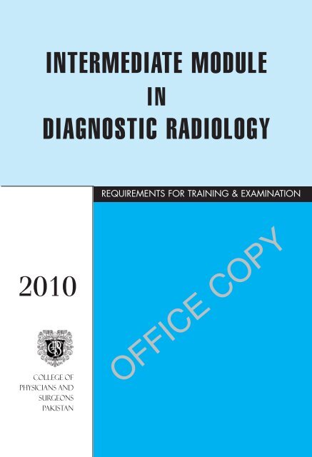 intermediate module in diagnostic radiology - e-Log Book - College ...