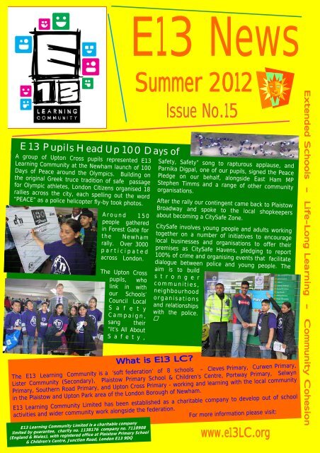 Summer 2012 Newsletter - E13 Learning Community