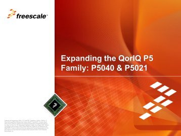 QorIQ P5040 and P5021 - Freescale Semiconductor
