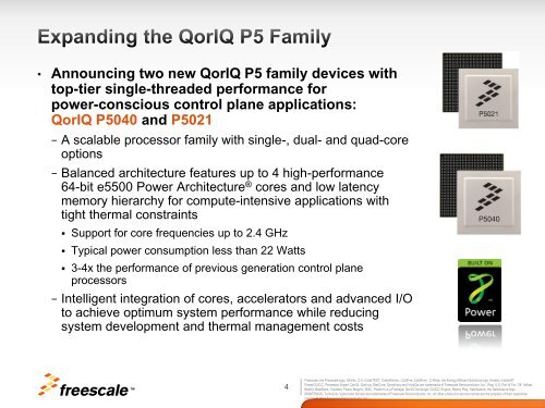 QorIQ P5040 and P5021 - Freescale Semiconductor