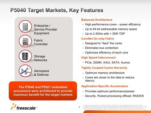 QorIQ P5040 and P5021 - Freescale Semiconductor