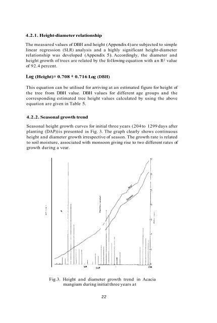 growth and wood characteristics of acacia mangium grown in kerala