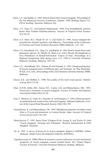 growth and wood characteristics of acacia mangium grown in kerala