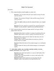 Subject-Verb Agreement - Library