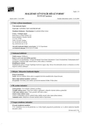 MSDS - Filli Boya