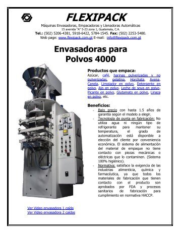 Envasadoras para Polvos 4000