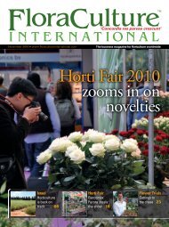 Horti Fair 2010 zooms in on novelties - Floraculture International