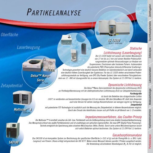 Übersichtsbroschüre Life Science Research 2013 - Beckman Coulter