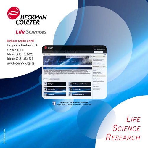 Übersichtsbroschüre Life Science Research 2013 - Beckman Coulter