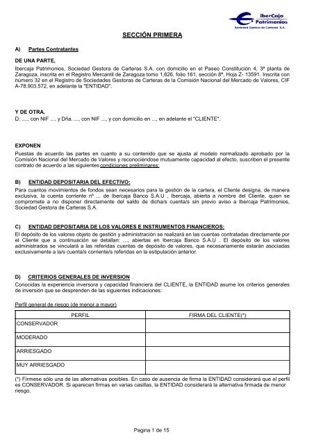 SECCIÓN PRIMERA