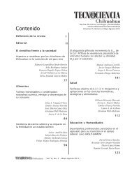 Contenido - TECNOCIENCIA Chihuahua - Universidad Autónoma ...